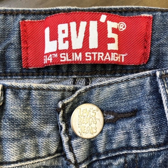 Levi’s size 28 x 28 514 slim straight blue jeans - Picture 2 of 6
